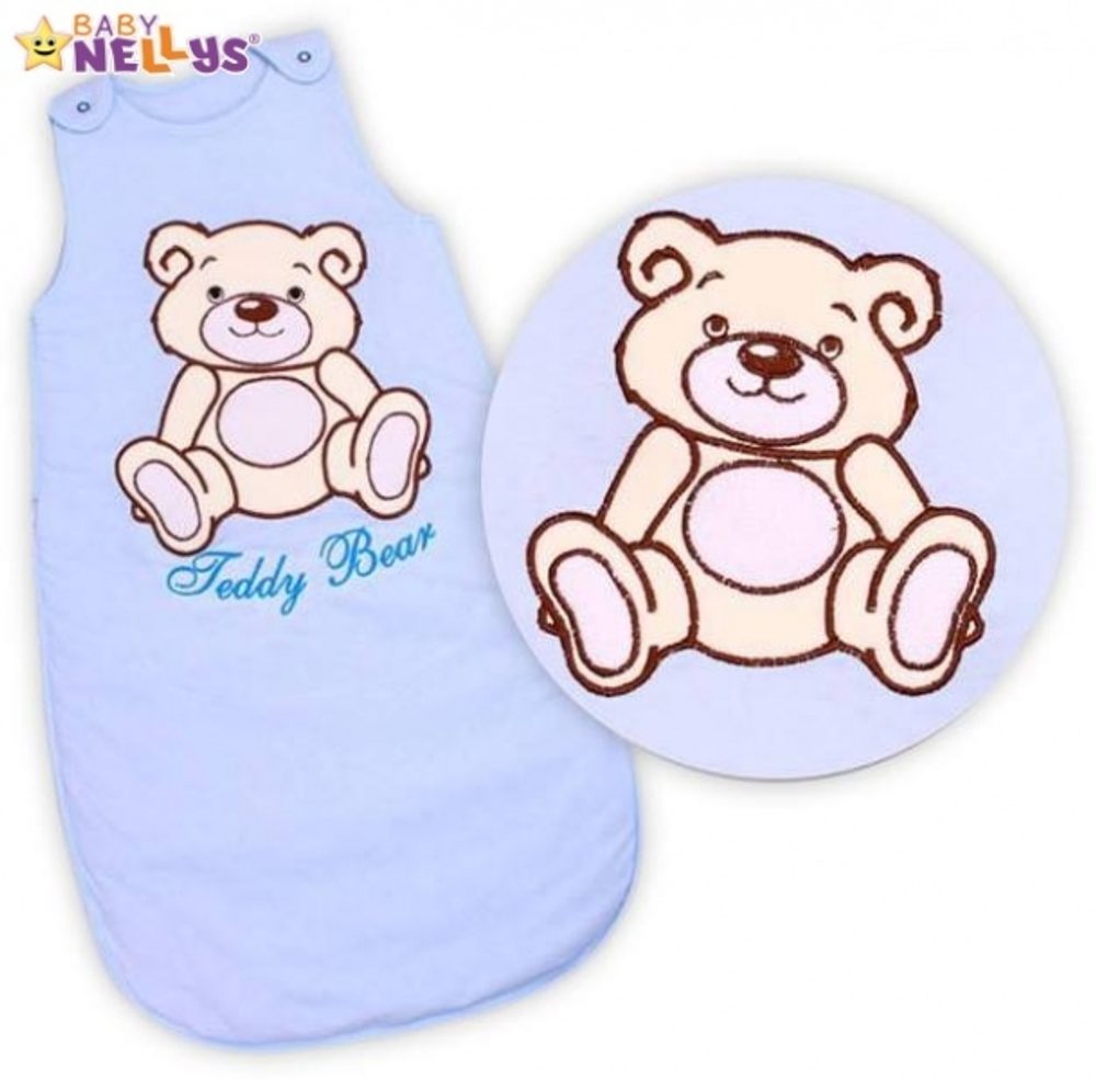 Baby Nellys Spací vak Teddy Bear, Baby Nellys - sv. modrý vel. 1
