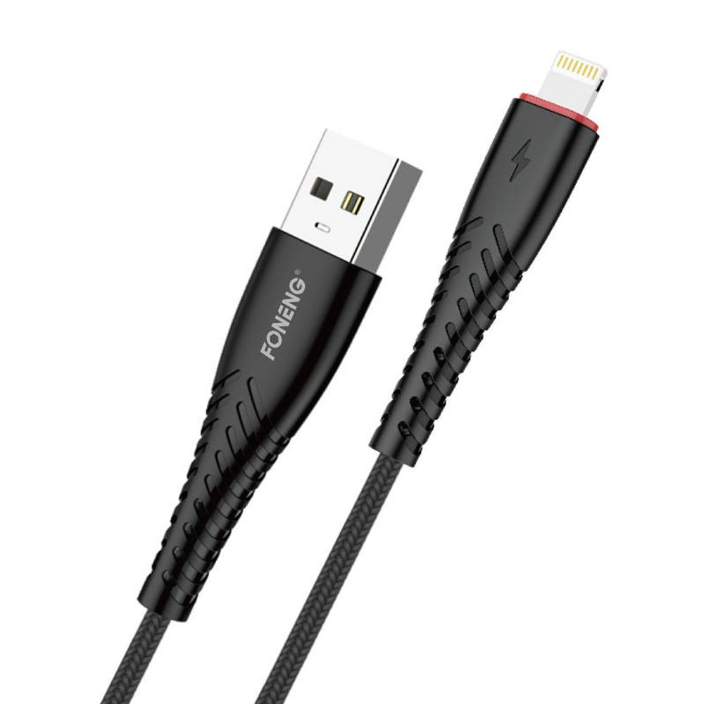 Foneng X15 USB kabel na Lightning, 2,4 A, 1,2 m (černý)