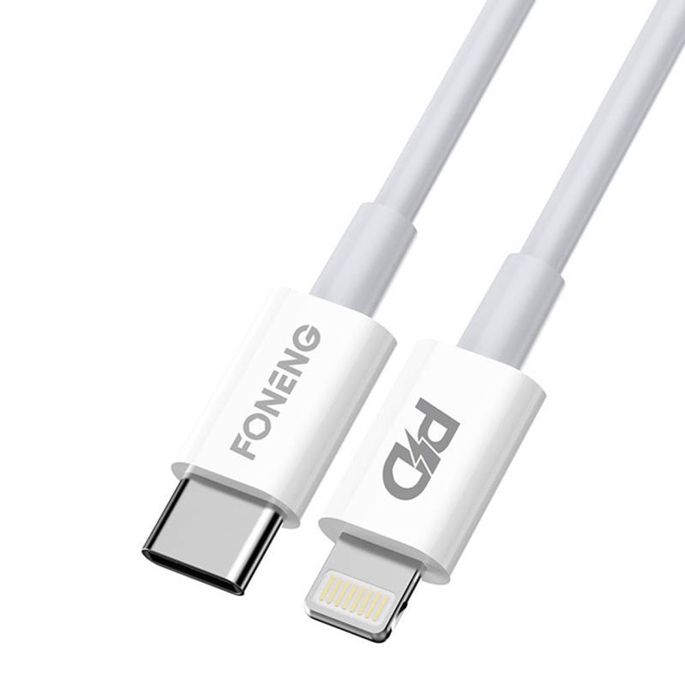 Foneng Kabel USB-C pro Lighting Foneng X31, 3A, 2M (bílý)