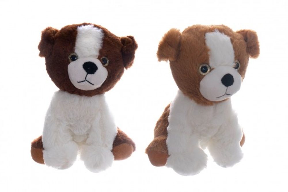 Teddies Pes/Pejsek sedící plyš 23cm 2 barvy v sáčku 0+