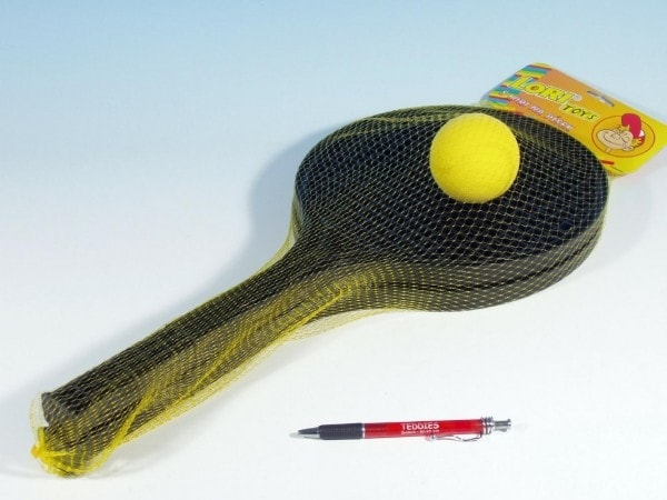 LORI Soft tenis plast černý+míček 53cm v síťce