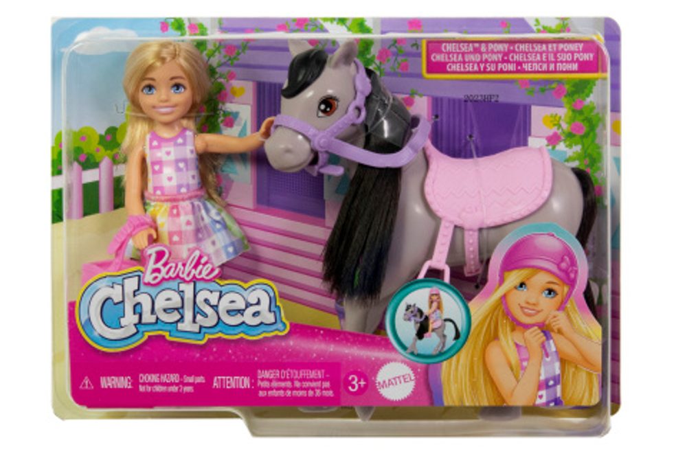 Popron.cz Barbie Chelsea s poníkem HTK29