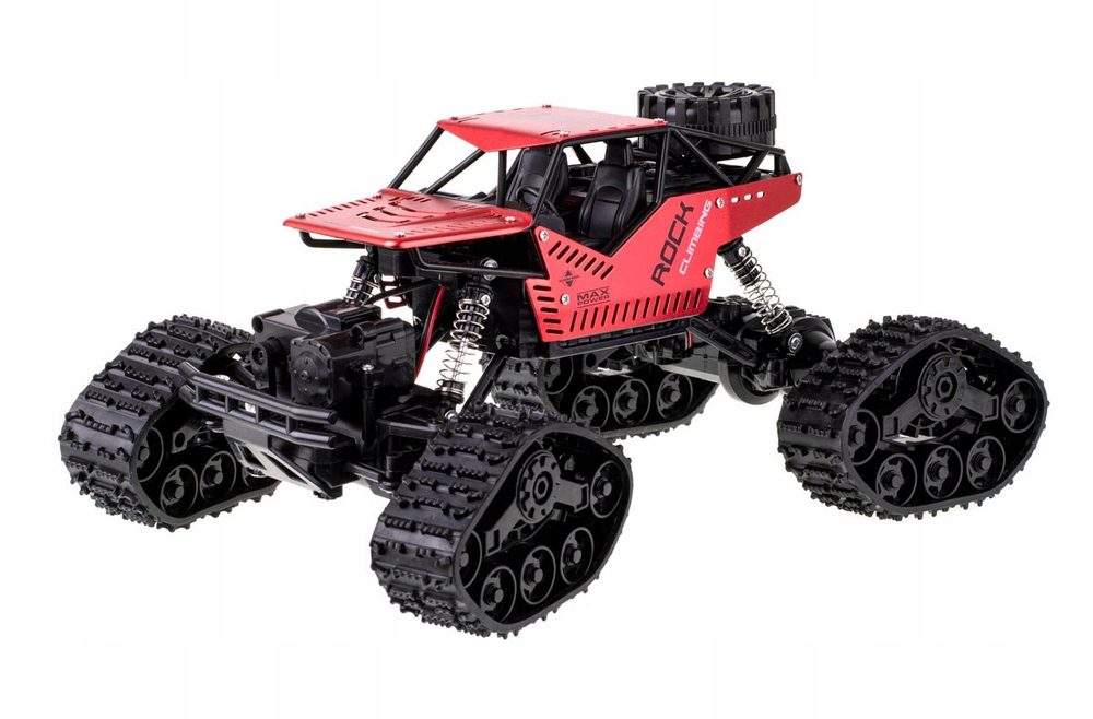 Strong Climbing Car 4WD METAL, 1:16, ALU karoserie, kola i pásy, RTR, červený