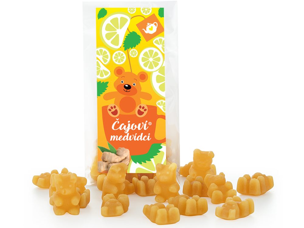 Levně LIPOO ČAJOVÍ MEDVÍDCI S PŘÍCHUTÍ CITRON A ZÁZVOR 50G