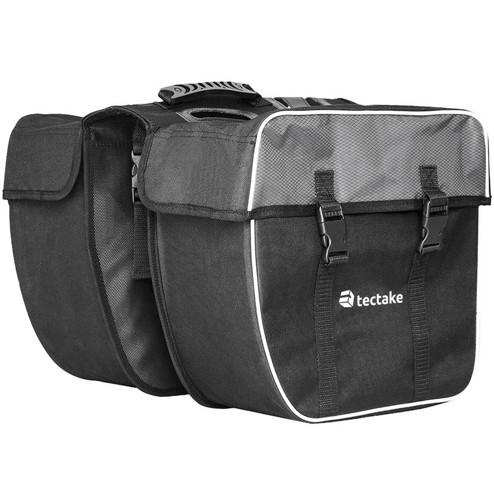 tectake 401616 brašna na kolo na nosič 35l - černá černá polyester