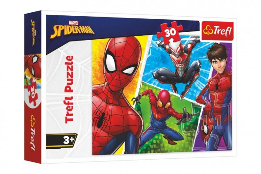 Trefl Puzzle Spiderman a Miguel/Disney 27x20cm 30 dílků v krabičce 21x14x4cm