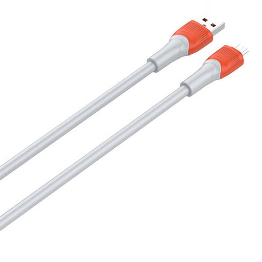 LDNIO LS602 USB - Micro USB 2m, 30W kabel (oranžový)