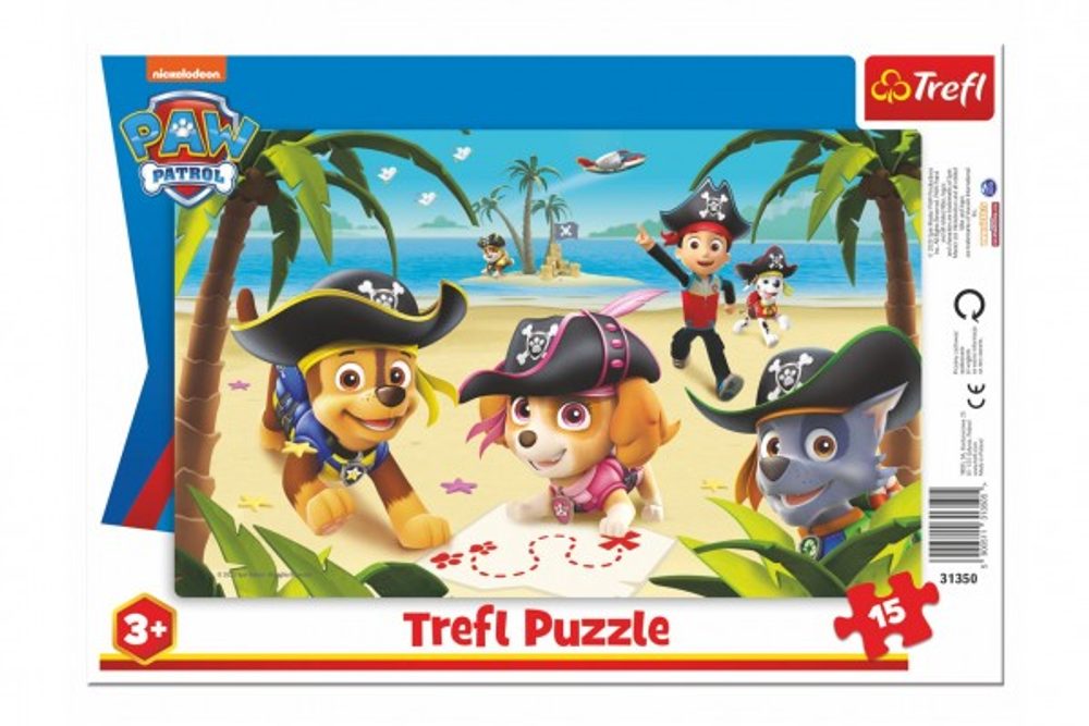 Trefl Puzzle deskové Přátelé z Tlapkové patroly/Paw Patrol 33x23cm 15 dílků