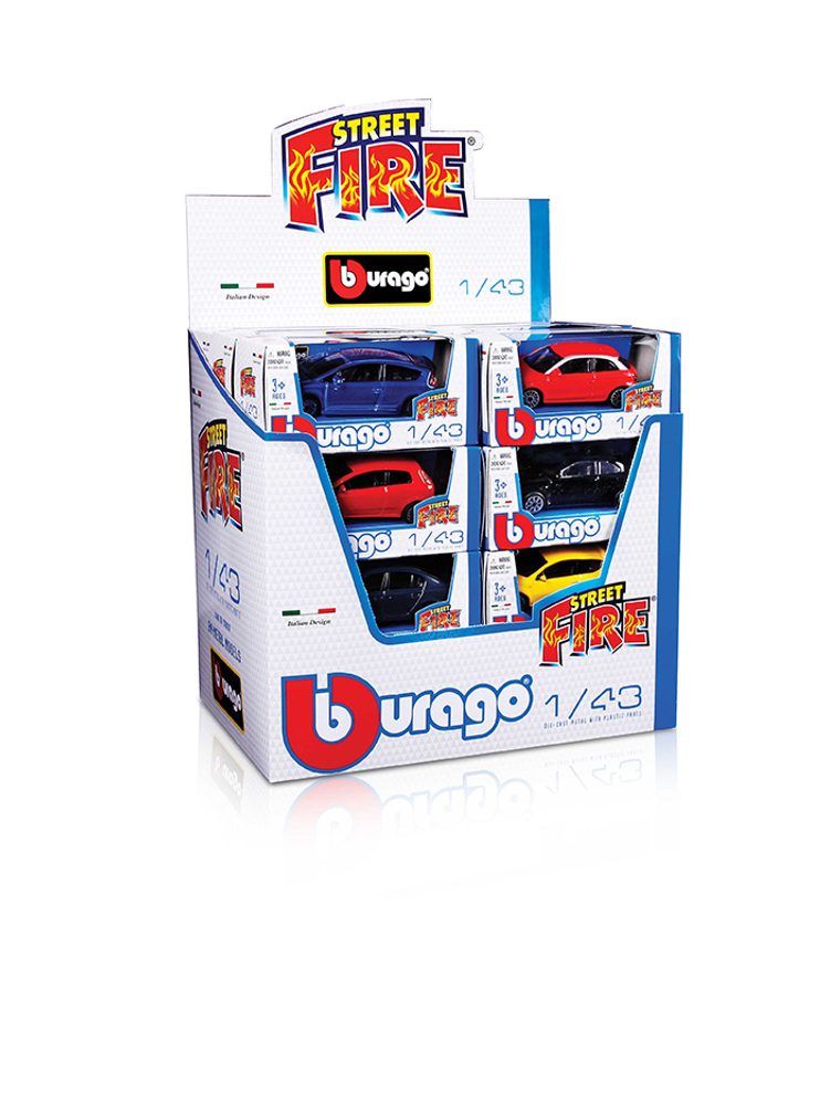 Bburago 1:43 STREET FIRE DISPENSER 24 KS ASSORT