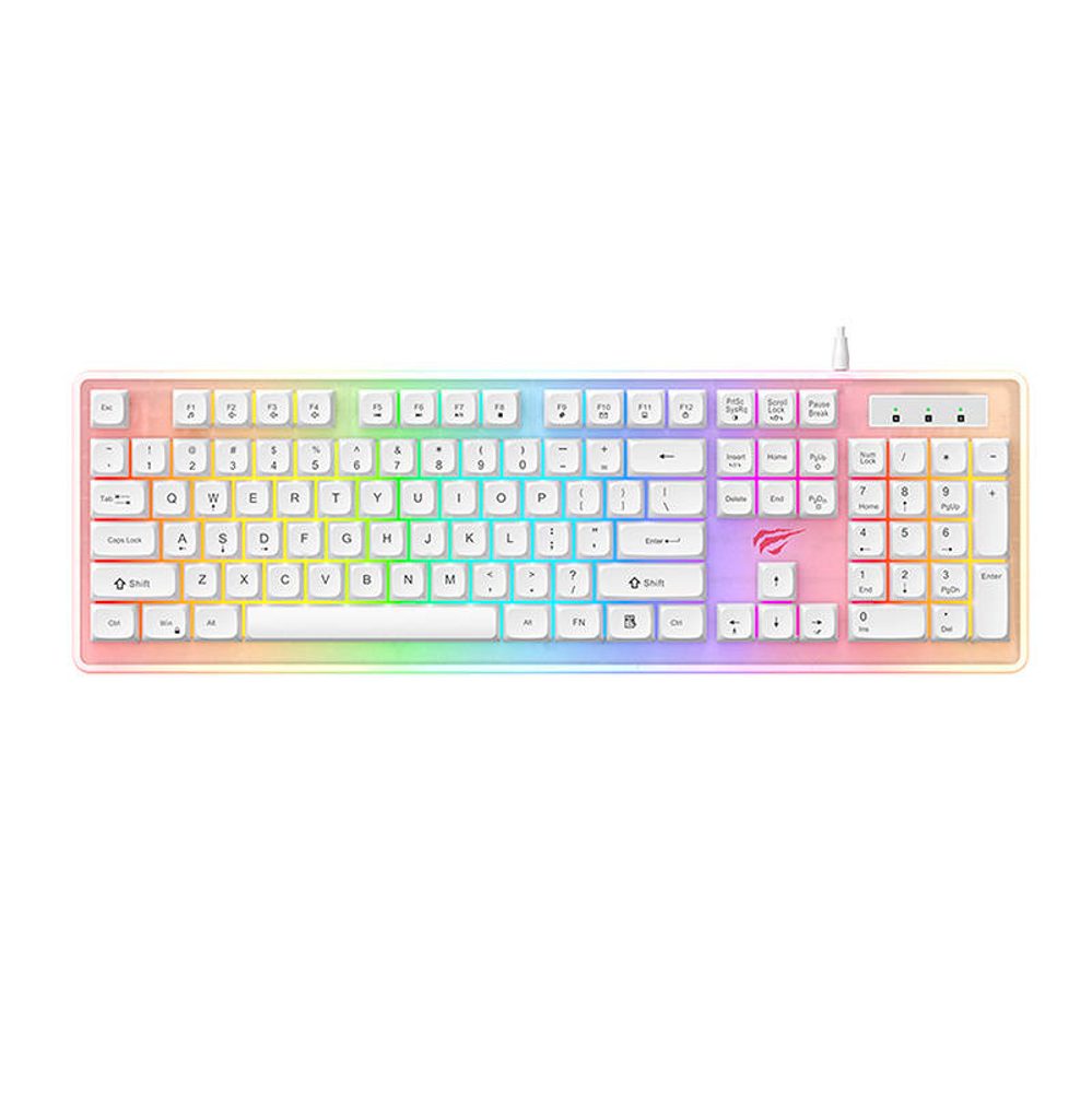 Havit Herní klávesnice Havit KB876L RGB (bílá)