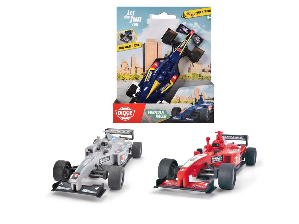 Dickie Formule 14 cm, natahování na šňůrku, 3 druhy