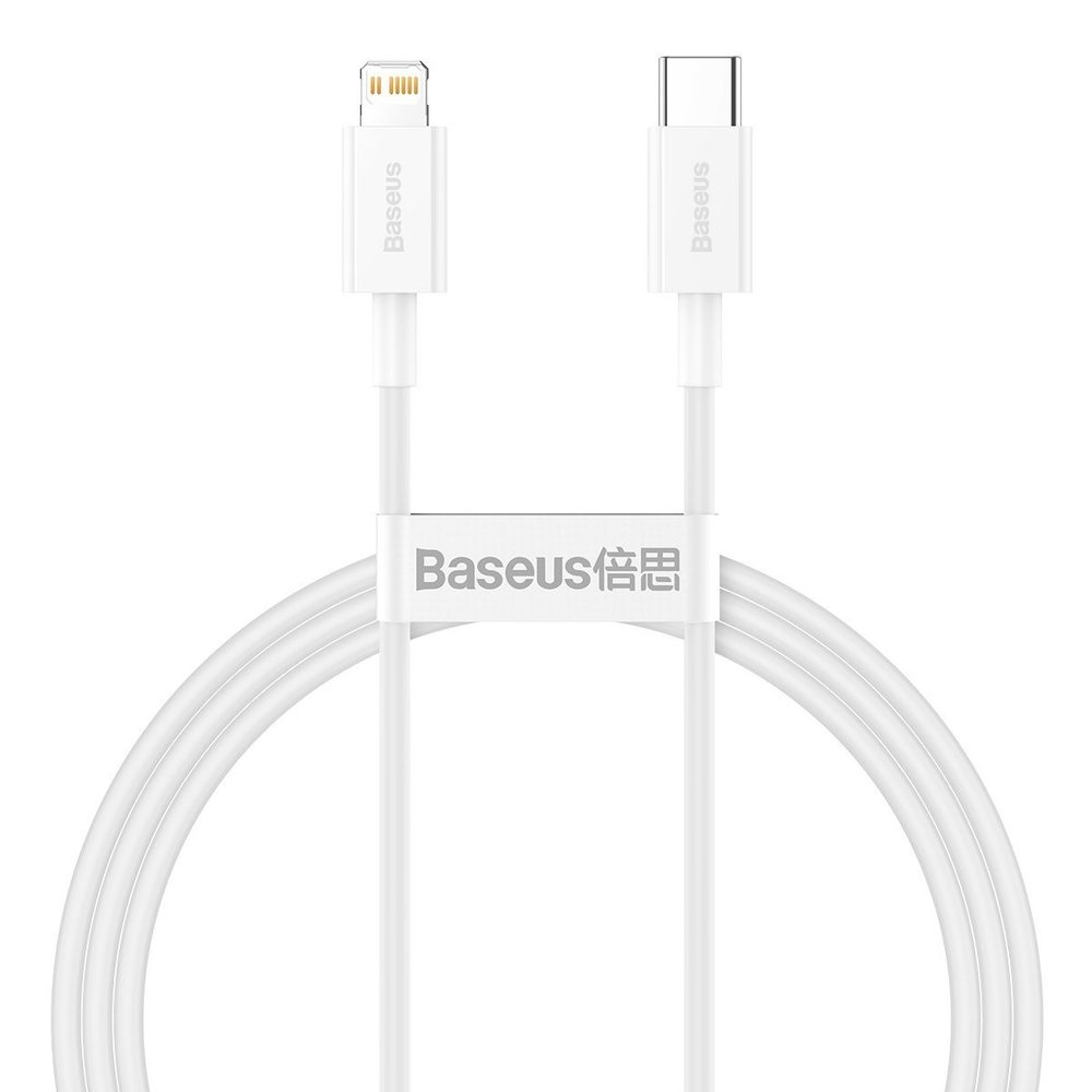 Baseus Kabel USB-C na Lightning řady Baseus Superior, 20W, PD, 1m (bílý)