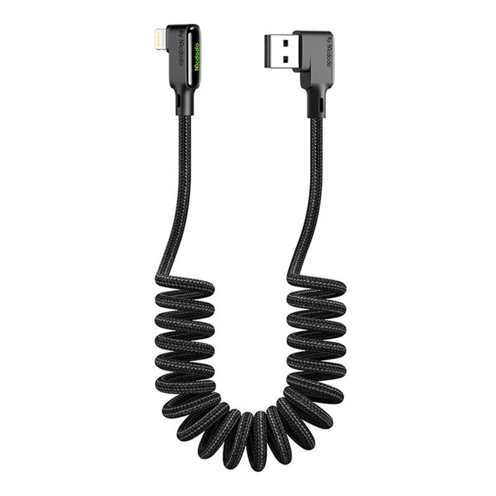 Mcdodo Kabel USB-Lightning, Mcdodo CA-7300, úhlový, 1,8 m (černý)