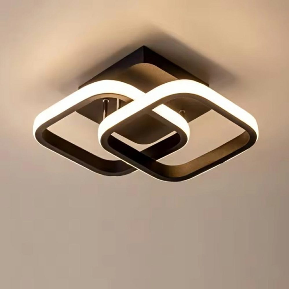 Designové LED stropní světlo - černé
