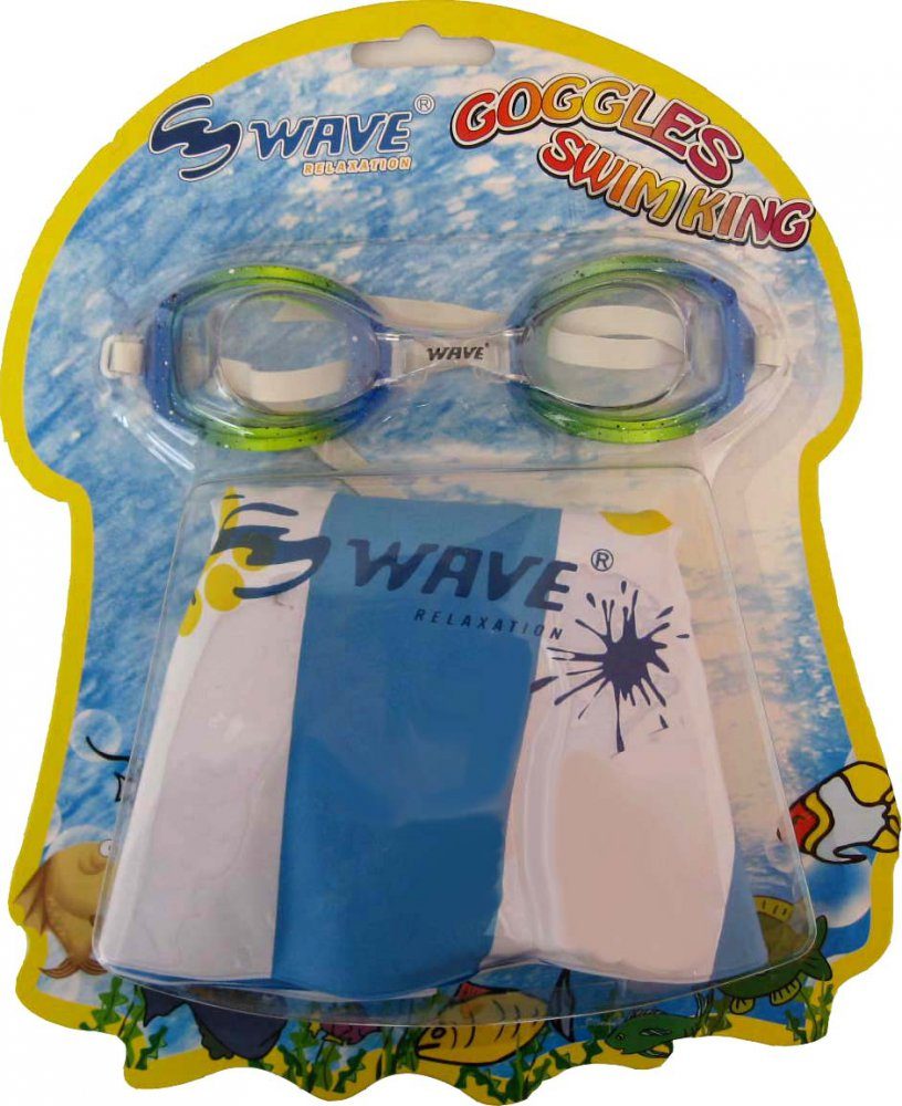 Wave Sada dětské plavecké brýle + nafukovací kruh Wave SET2102 - Barva: růžová