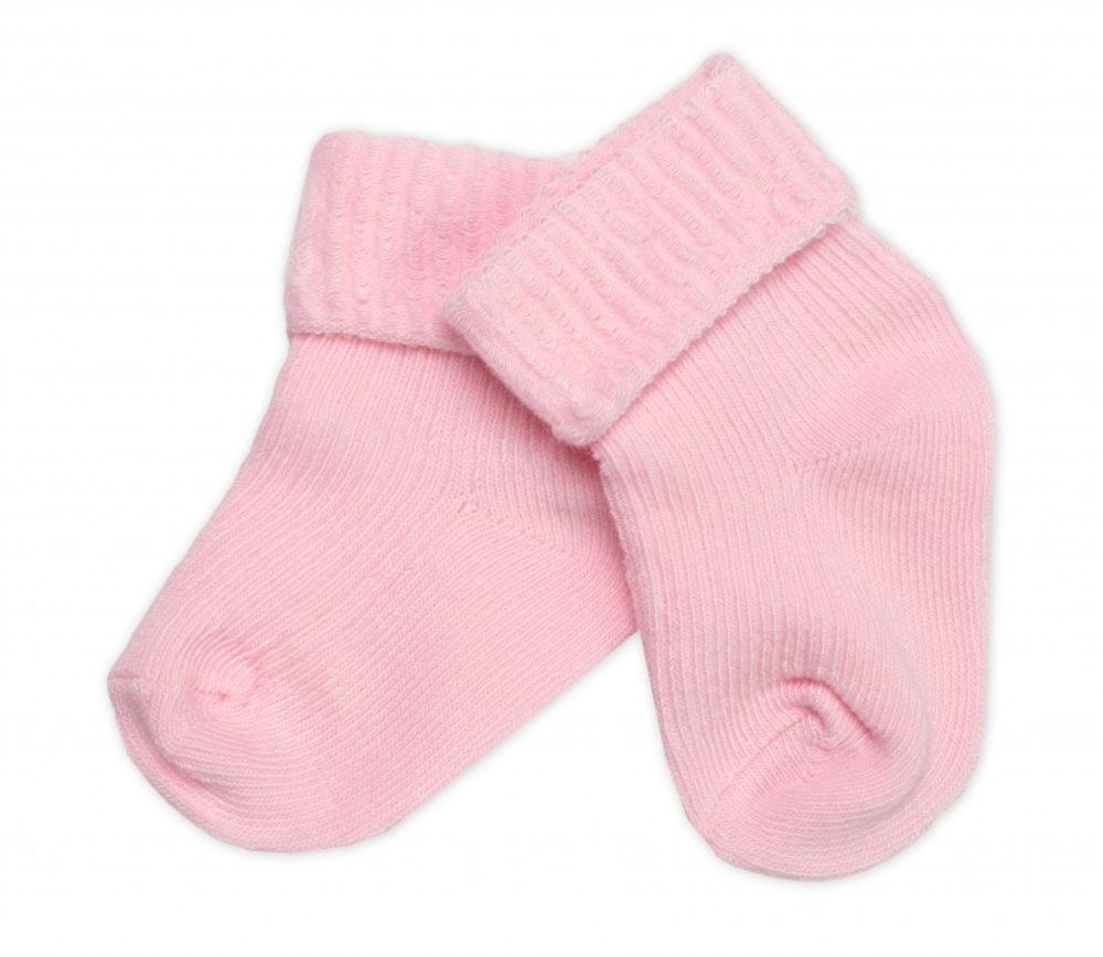 Baby Nellys Kojenecké ponožky, Baby Nellys, růžové, vel. 3-6 m - 68-74 (6-9m)