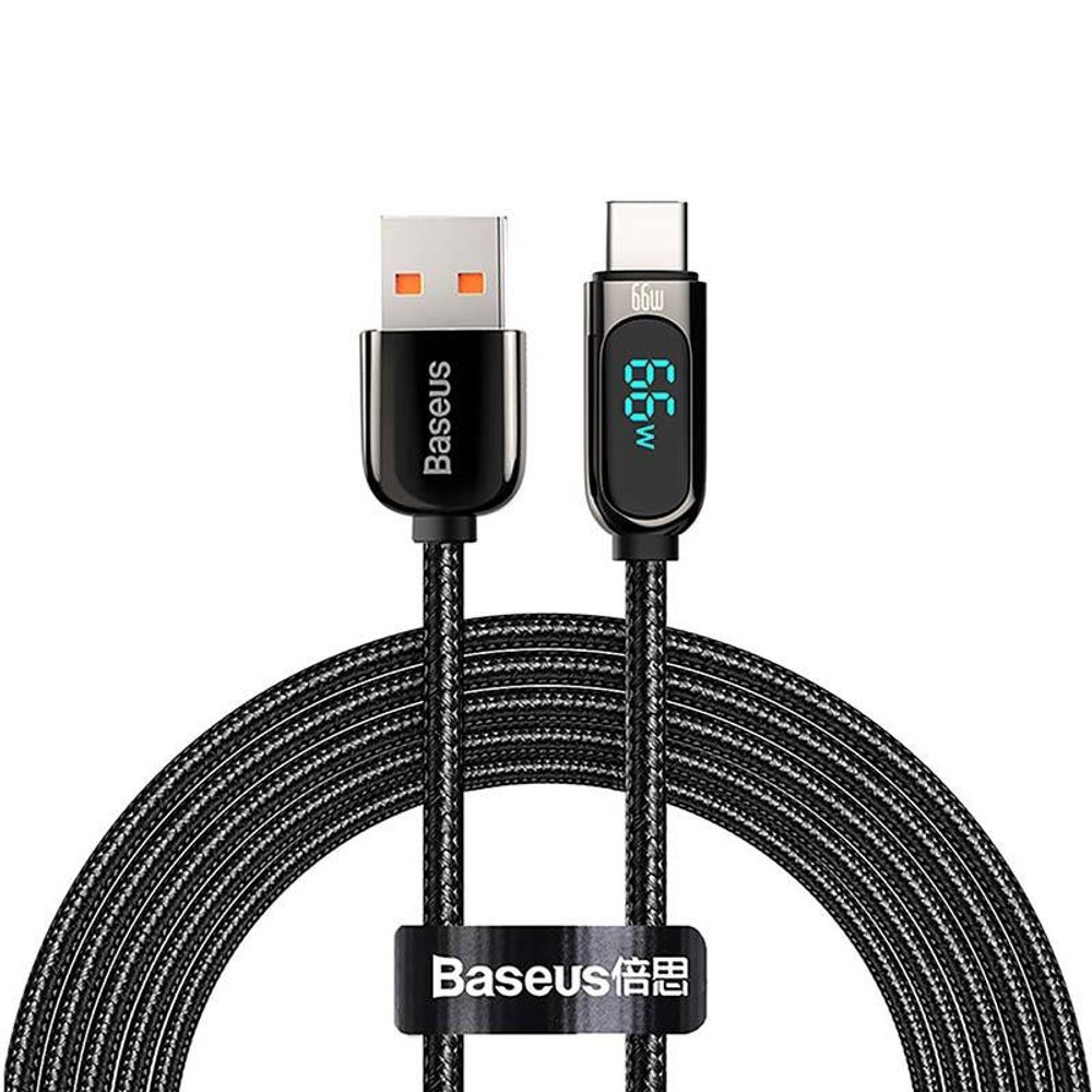 Levně Baseus Kabel displeje USB na Type-C, 66W, 2 m (černý)