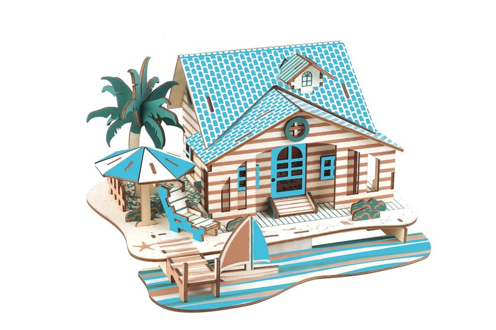 Woodcraft construction kit Woodcraft Dřevěné 3D puzzle Vila na Bali