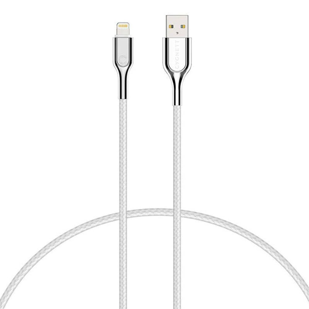 Cygnett Kabel Lightning na USB Cygnett Armoured 2,4A 12W 0,1 m (bílý)