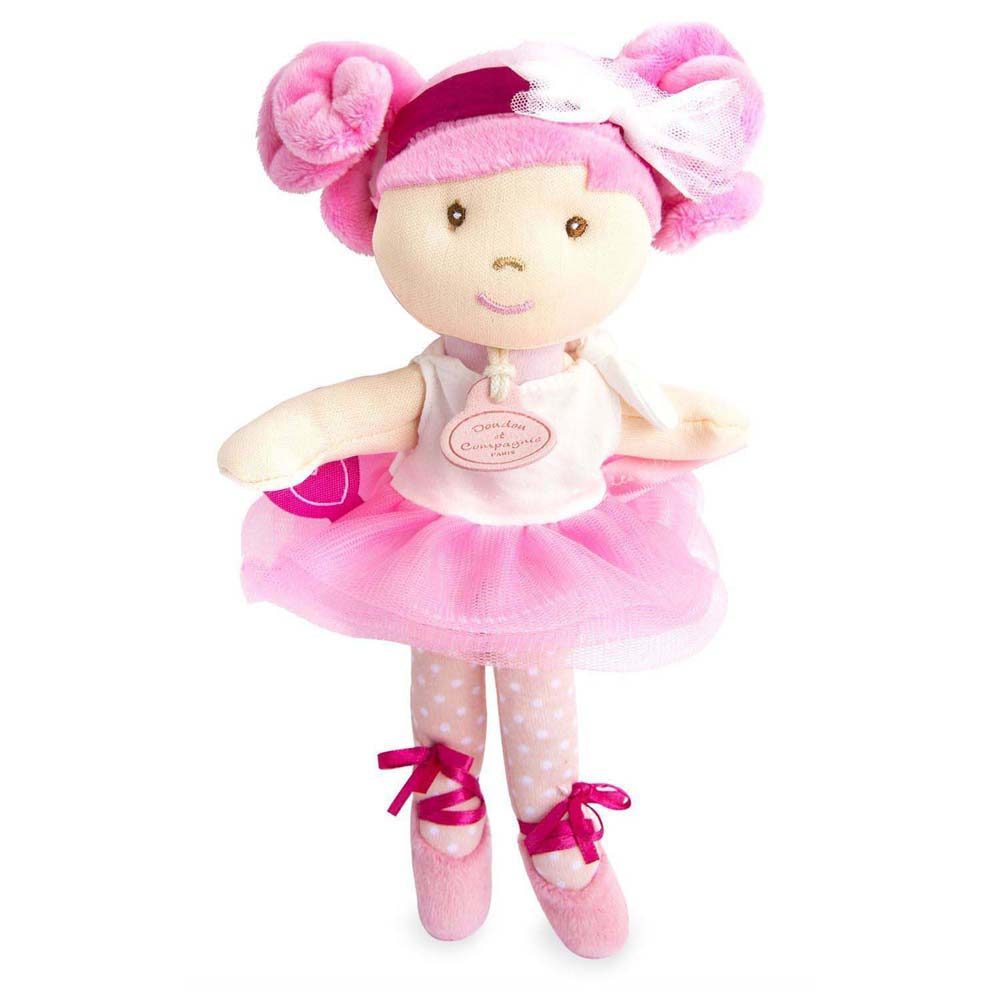 Doudou Jolijou Paris Doudou Jolijou Panenka mini baletka "Les Tutus" 23 cm bílo-růžové šaty