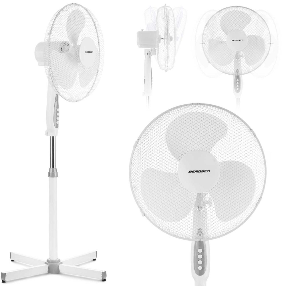 Berdsen Podlahový ventilátor Berdsen 355000 bílo-šedý