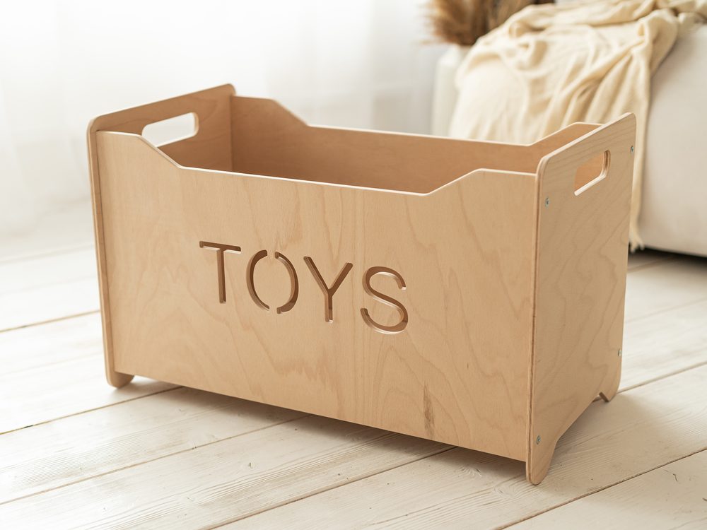 Woodisio Box na hračky TONI - Přirodní dřevo, Veľkosť: S úložným prostorem - 160 x 80