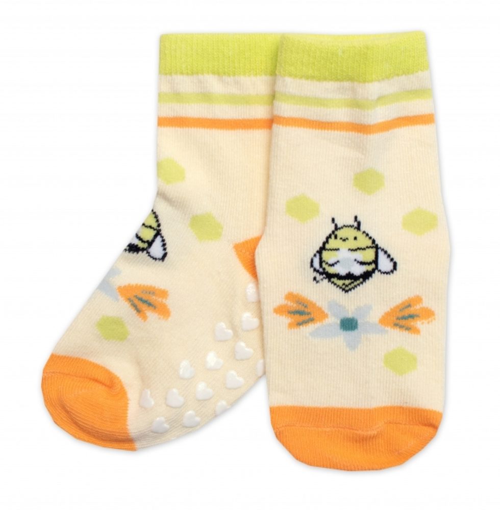 BN Dětské ponožky s ABS Včelka - žluté, vel. 23/26 - 23-26