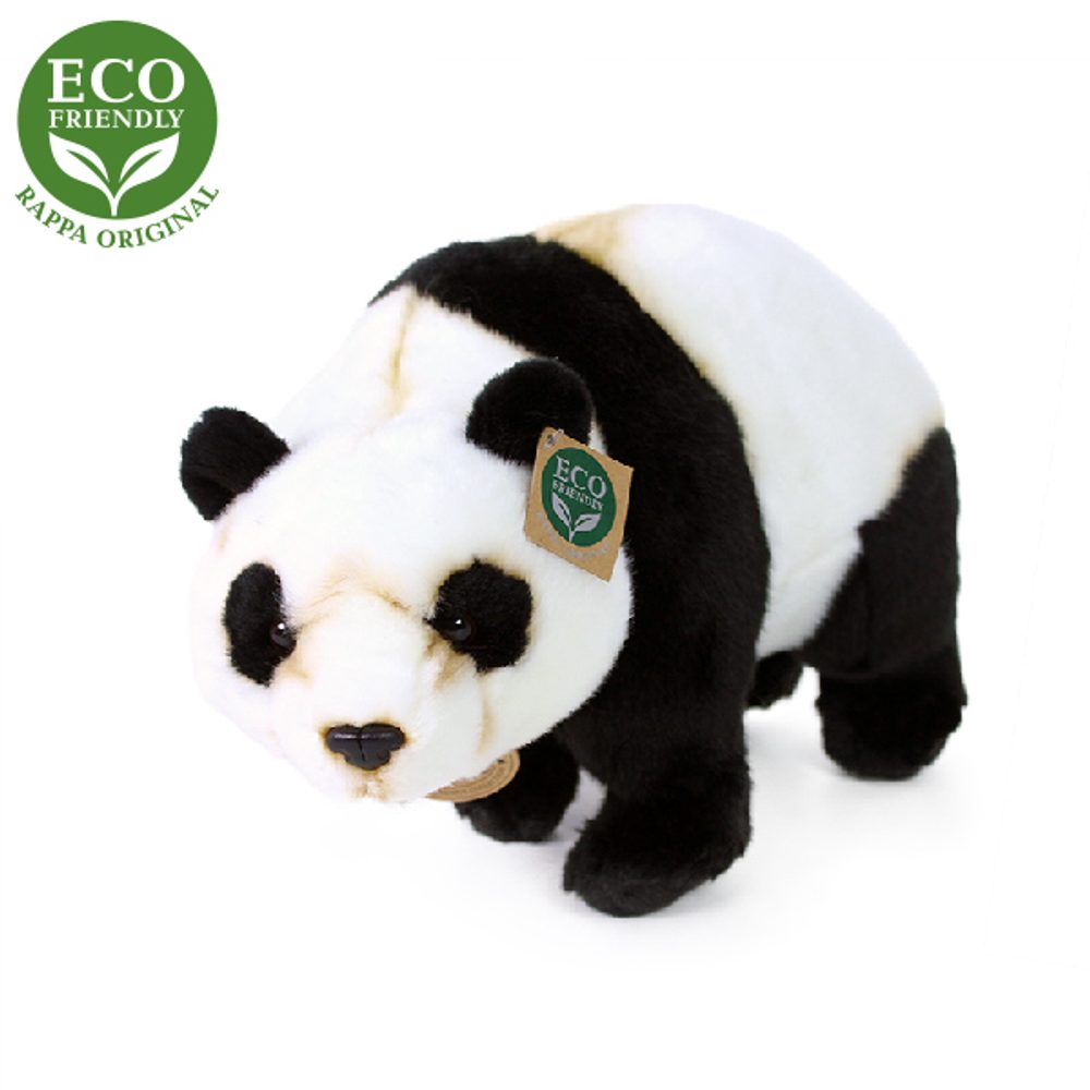 RAPPA Plyšová panda 36 cm ECO-FRIENDLY