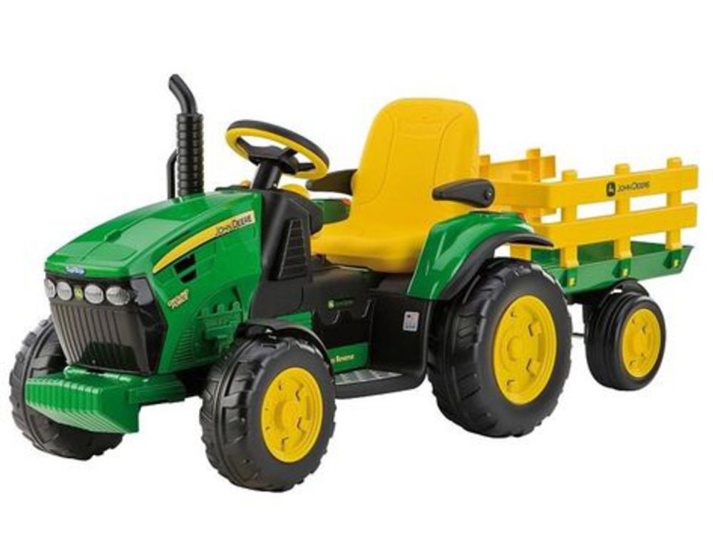 Popron.cz Peg-Pérego John Deere Ground Force traktor s vlečkou 12V zelená..