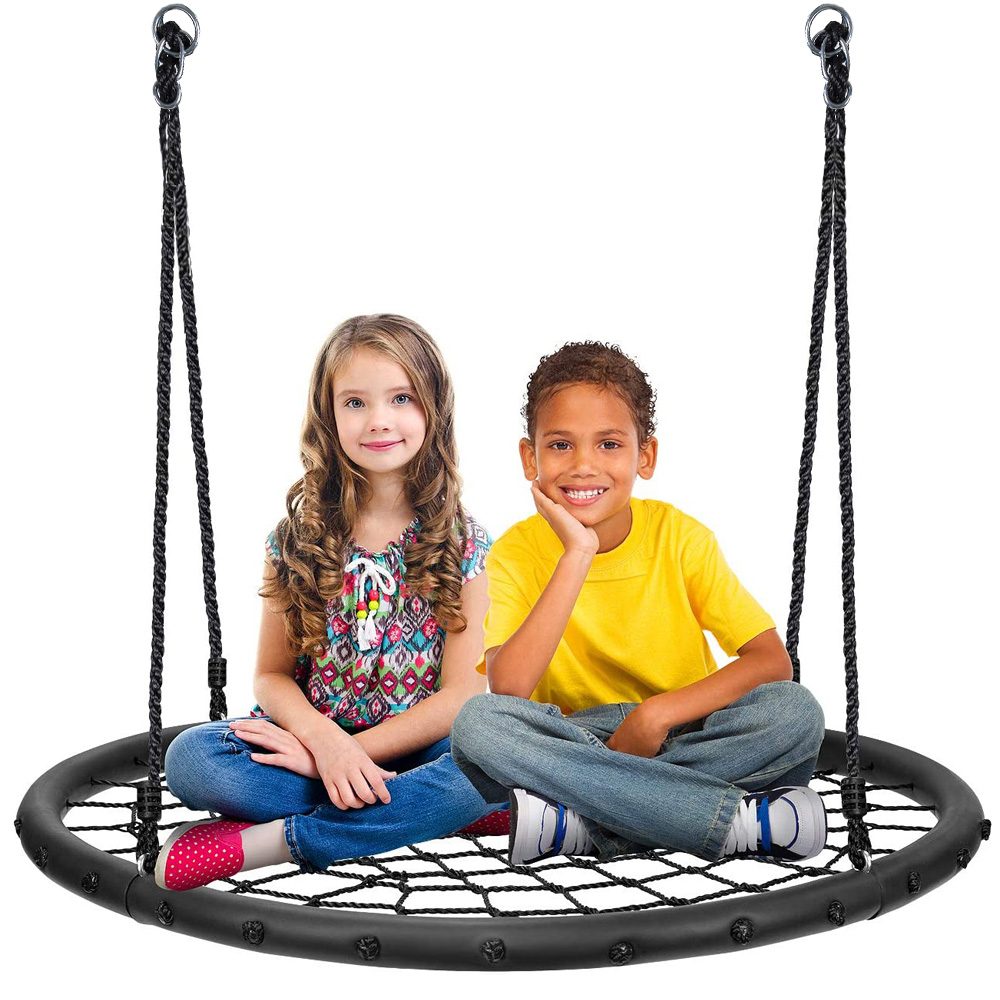 Verk Group Houpací síť pro děti a dospělé, černá, 100cm