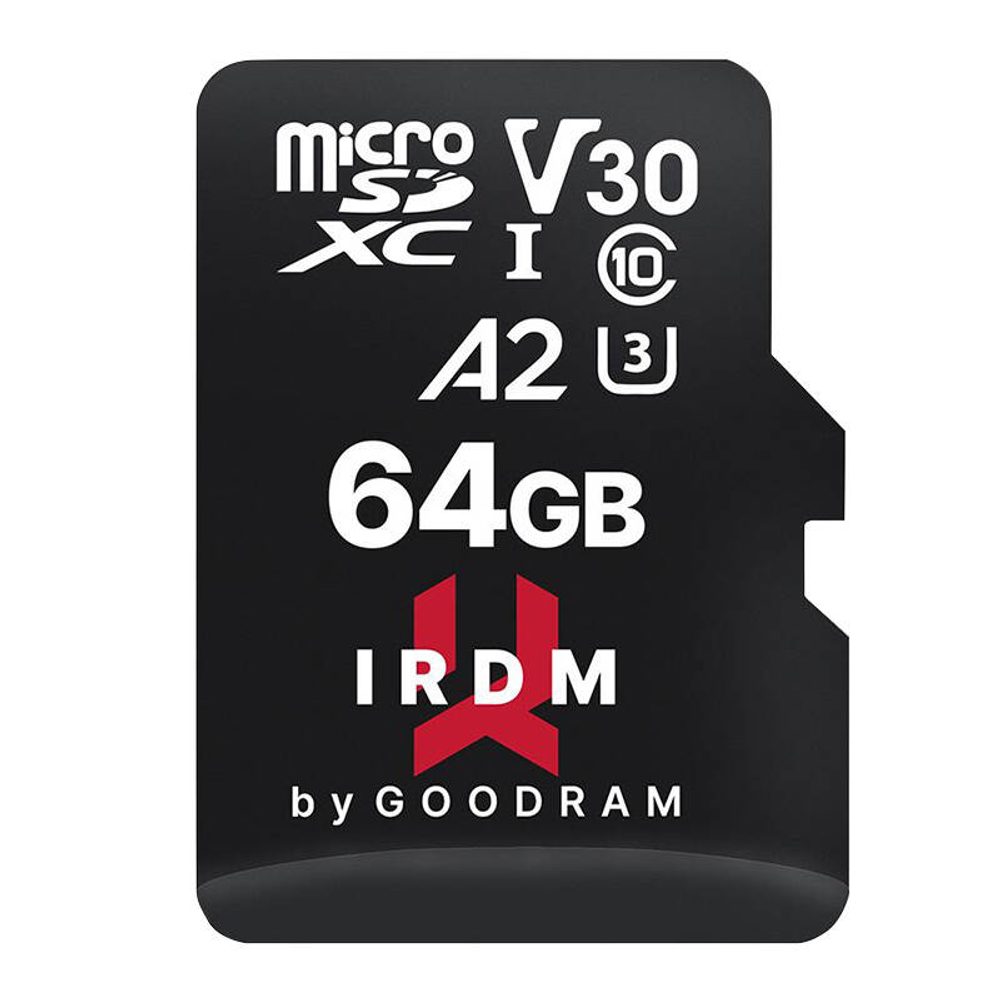 Goodram Paměťová karta Goodram IRDM MicroSDXC 64 GB Class 10 UHS-I/U3 A2 V30 (IR-M2AA-0640R12)