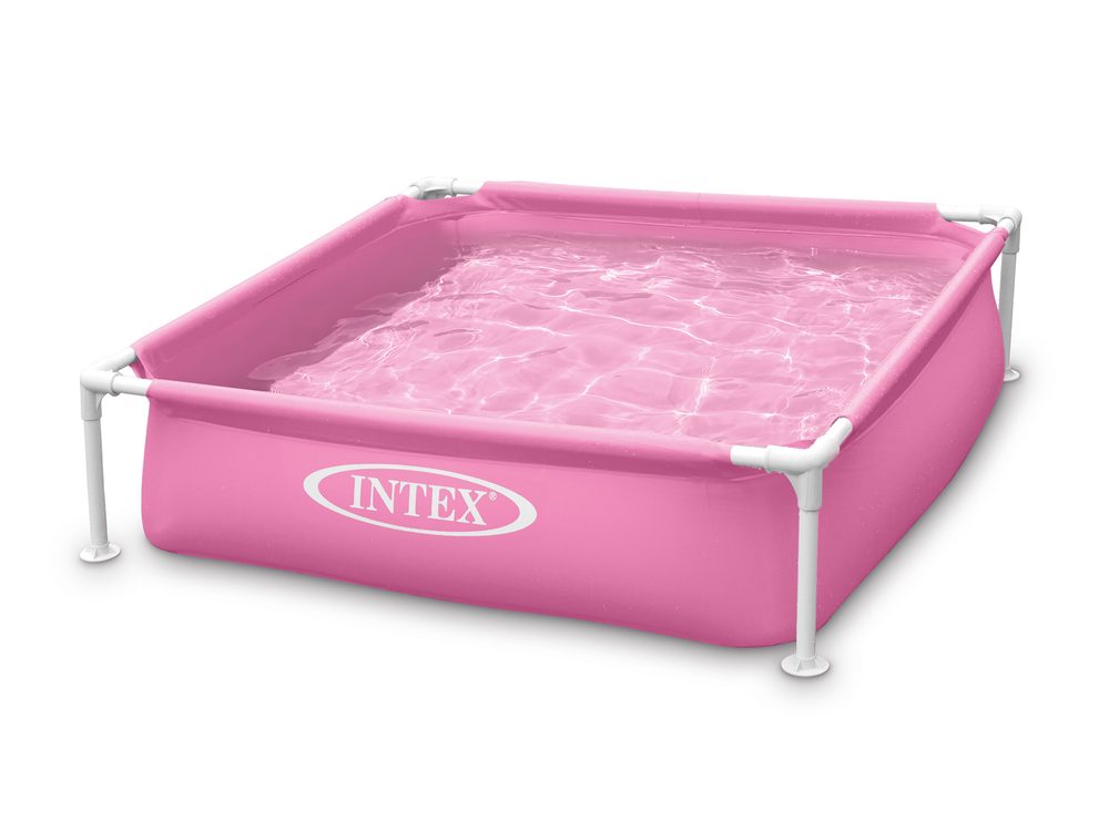 Intex Dětský mini bazének s rámem růžový 122 x 122 x 30 cm INTEX 57172
