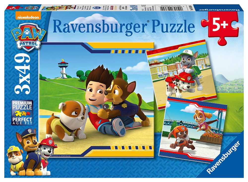 Ravensburger Tlapkova Patrola 3x49 dílků