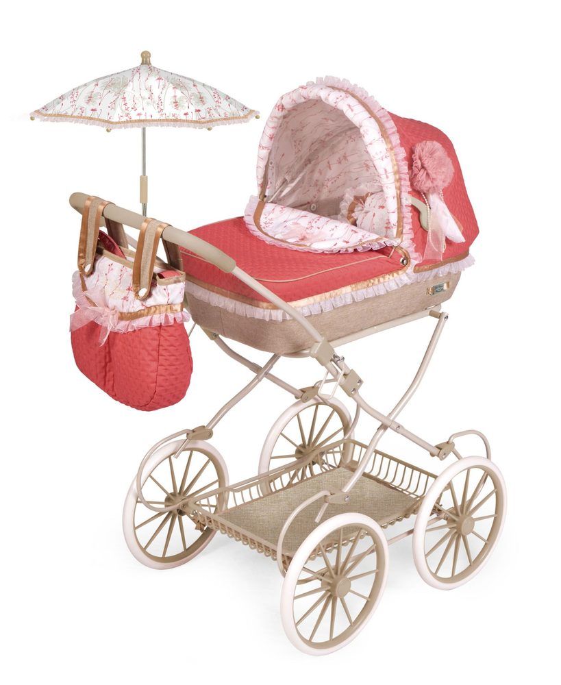 DeCuevas 81033 Skládací kočárek pro panenky s taškou a doplňky Martina 2020 - 81 cm