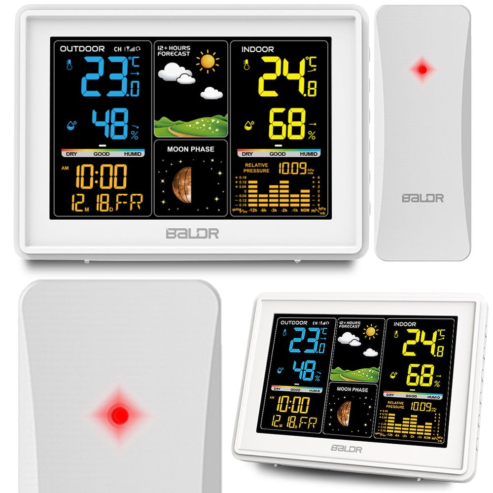 BALDR Meteorologická stanice s displejem BD-907, bílá