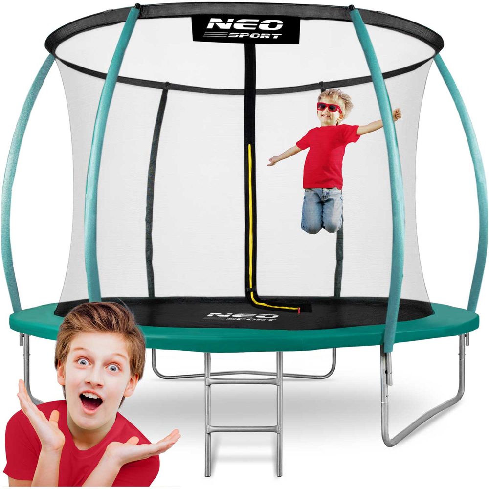 Neo-Sport Zahradní profilovaná trampolína 10ft/312cm s vnitřní síťovinou Neo-Sport