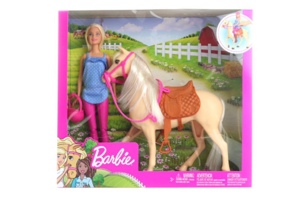 LAMPS Barbie Panenka s koněm FXH13