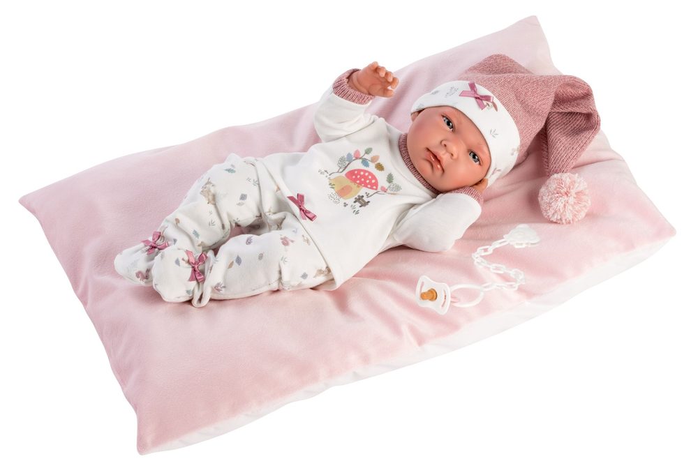 Llorens 73880 NEW BORN HOLČIČKA - realistická panenka miminko s celovinylovým tělem - 40 cm