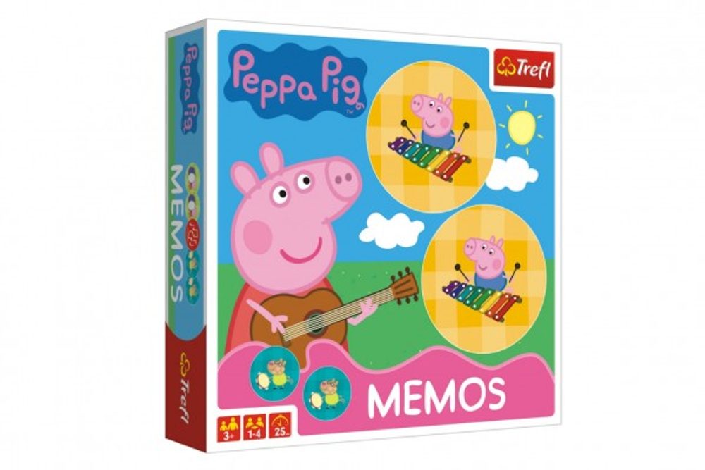 Trefl Pexeso papírové Prasátko Peppa/Peppa Pig společenská hra 36 kusů v krabici 20x20x5cm