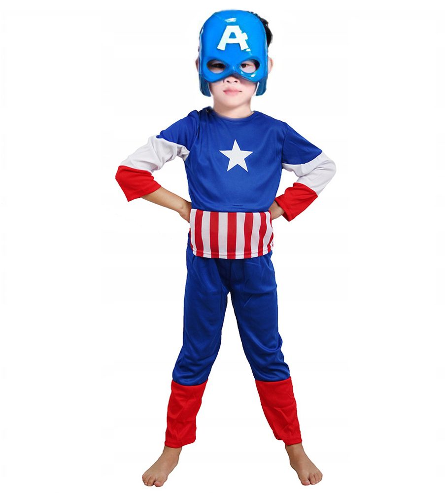 bHome Dětský kostým Kapitán Amerika s maskou 110-122 M