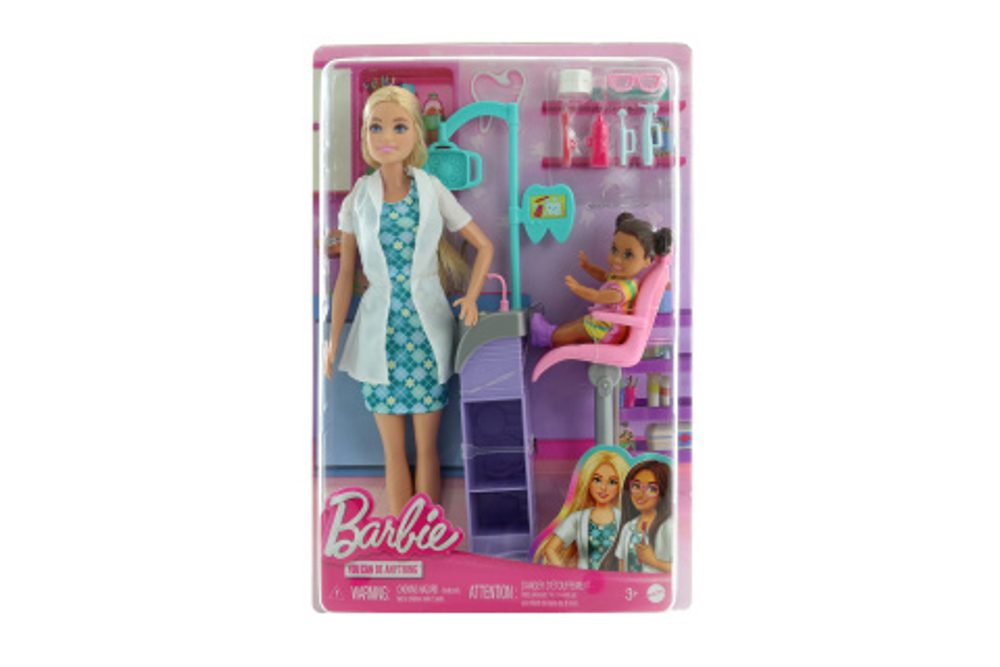 Popron.cz Barbie Povolání herní set s panenkou - zubařka blondýnka HKT69