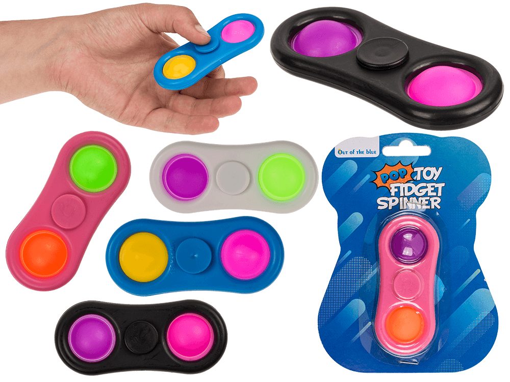 Popron.cz Pop Toy Fidget Spinner, antistresová hračka, oválný, cca 9 x 4 cm,