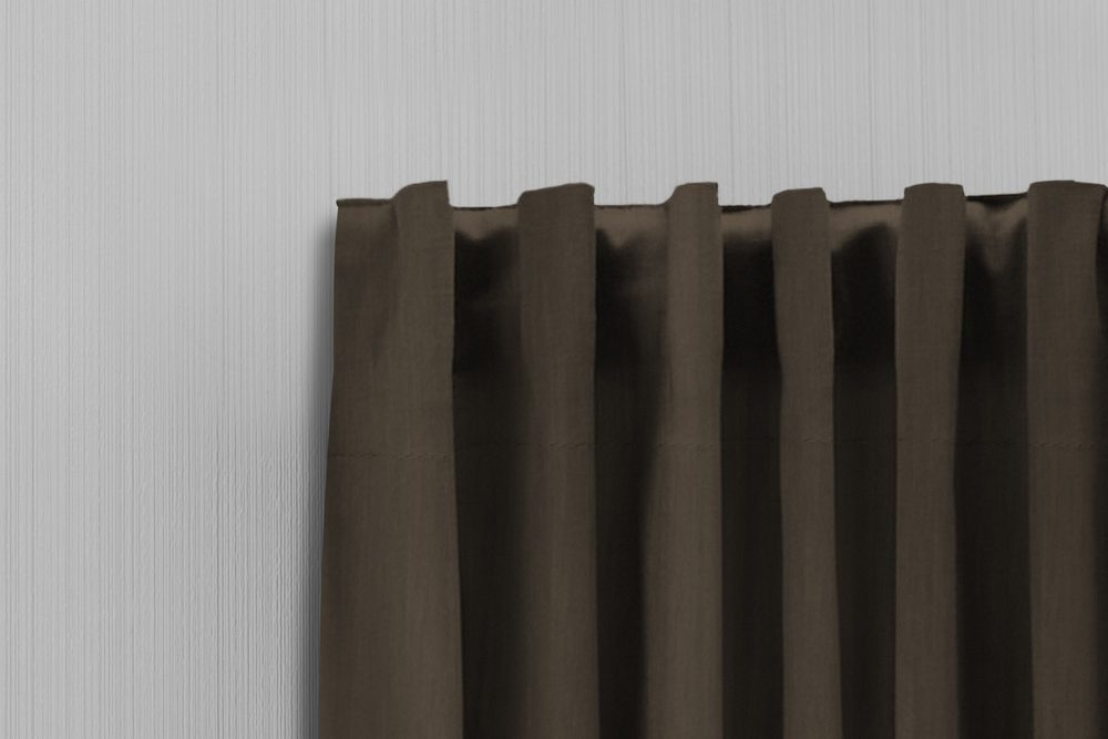 LIFA LIVING Interiérové závěsy - Tmavě hnědá 300x250cm na háčky