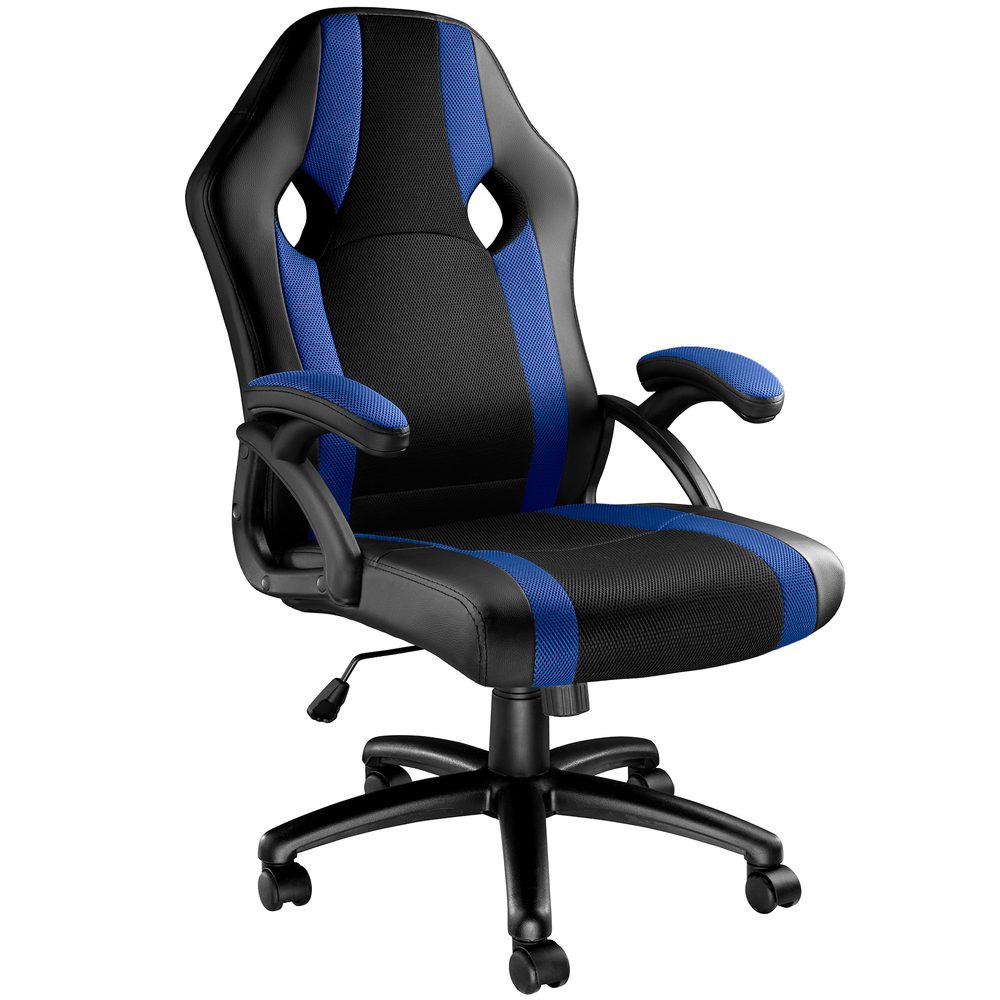tectake 403490 kancelářská židle goodman - černá/modrá - černá/modrá