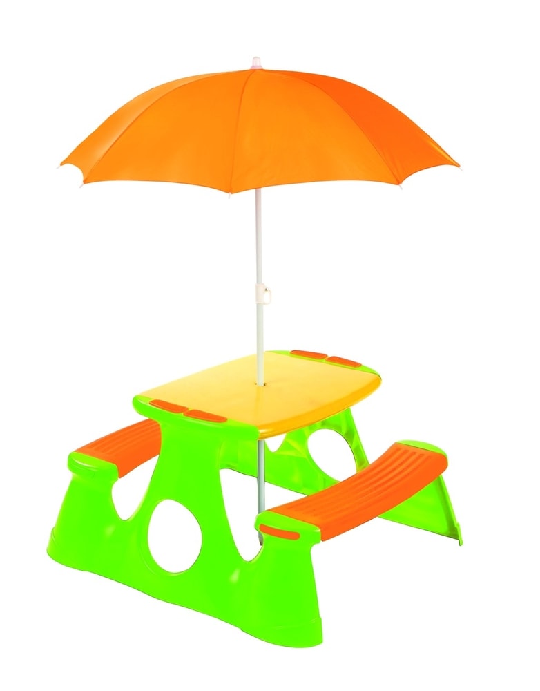 Alltoys Paradiso Piknikový stolek + lavice se slunečníkem