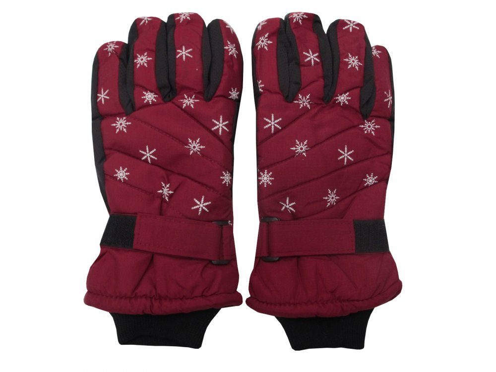 Holidaysport Juniorské zimní lyžařské rukavice C04 červená