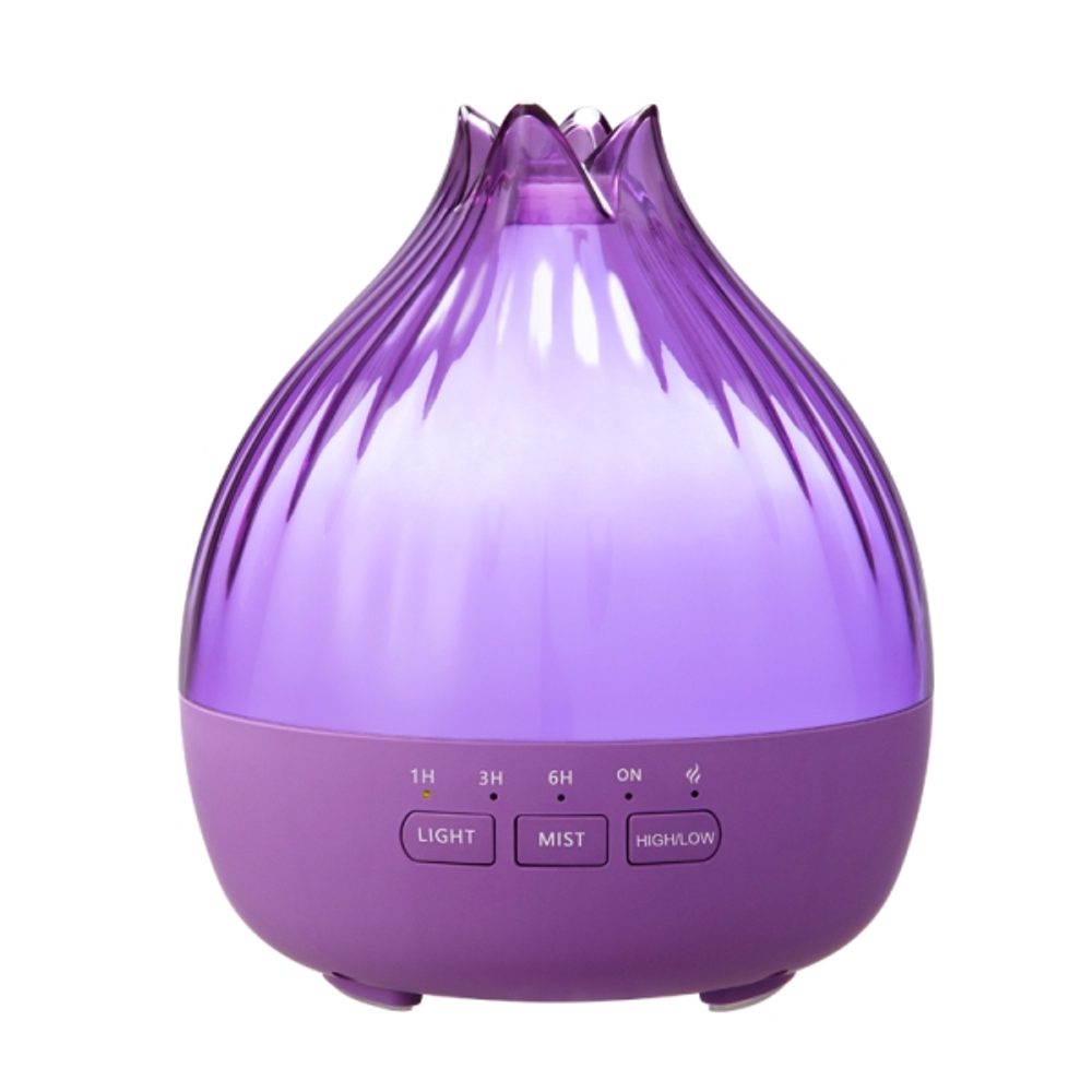 Popron.cz Hütermann S01 aroma difuzér fialová 350 ml - ultrazvukový, 7 barev LED, dálkové ovládání