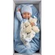 Llorens 73807 NEW BORN CHLAPEČEK - realistická panenka miminko s celovinylovým tělem - 40 cm