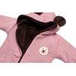 Oteplená pletená bundička Teddy Bear, Baby Nellys, dvouvrstvá, růžová, vel. 80/86