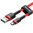 Datový kabel Micro USB Baseus Cafule 1,5A 2m (červená)